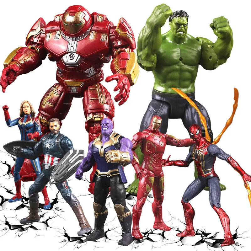 

Action The Avengers: Endgame Figure Toys Super Hero CAPTAIN MARVEL THOR IRON-MAN HULKBUSTER Glowing Movable Doll Collectible Toy