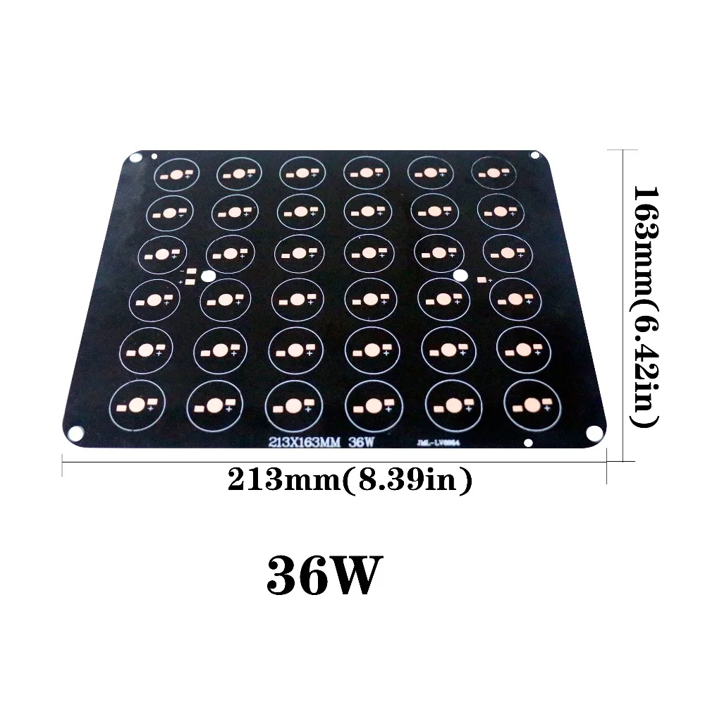 

1PCS LED aluminum substrate for 12W 18W 20W 24W 30W 36W 54W aluminum plate LED PCB board substrate rectangular radiator