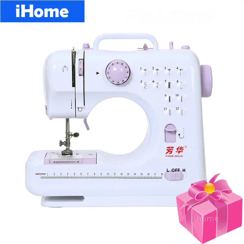 

Fanghua Mini 12 Stitches Sewing Machine Household Multifunction Double Thread And Speed Free-Arm Crafting Mending Machine