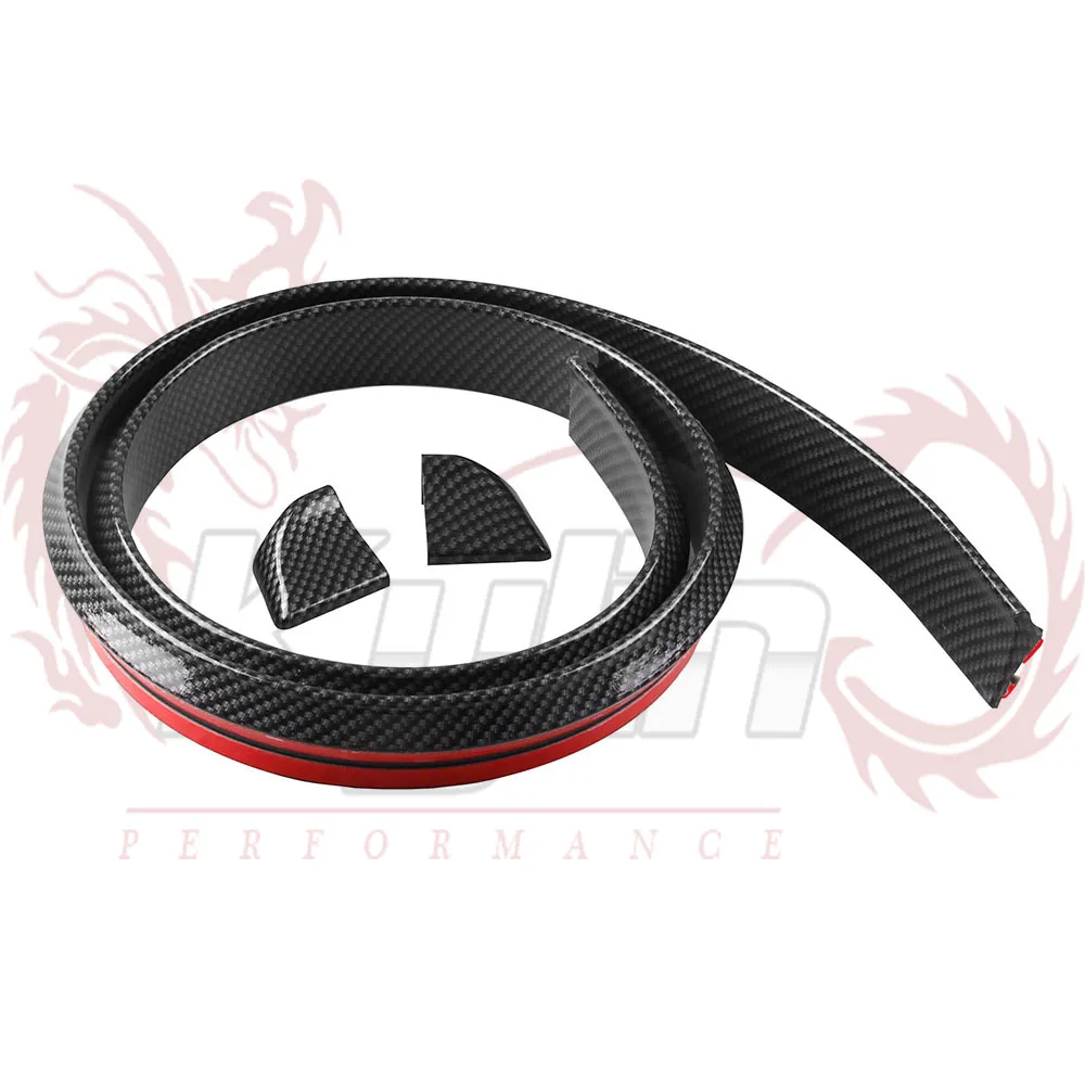New Carbon fiber Rubber Soft Black Car Rear Spoiler 40mm Width 1.5m Length Exterior Rear Spoiler