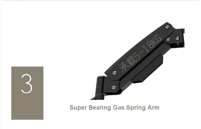 L153 сверхмощный газовый пружинный Настольный кронштейн для монитора с полным движением для телевизора все-в-одном настольное крепление для ПК