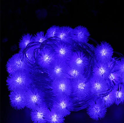 4 м 40 светодиодов Снежный шар гирлянда Сказочный светильник Рождественская гирлянда занавес светильник для наружного использования для дома Свадебная вечеринка праздничное украшение - Испускаемый цвет: blue
