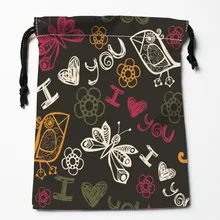 Пользовательские сумки с принтом "Бабочка" Заказные Подарочные мешки с принтом больше размер 27x35 см компрессионные сумки