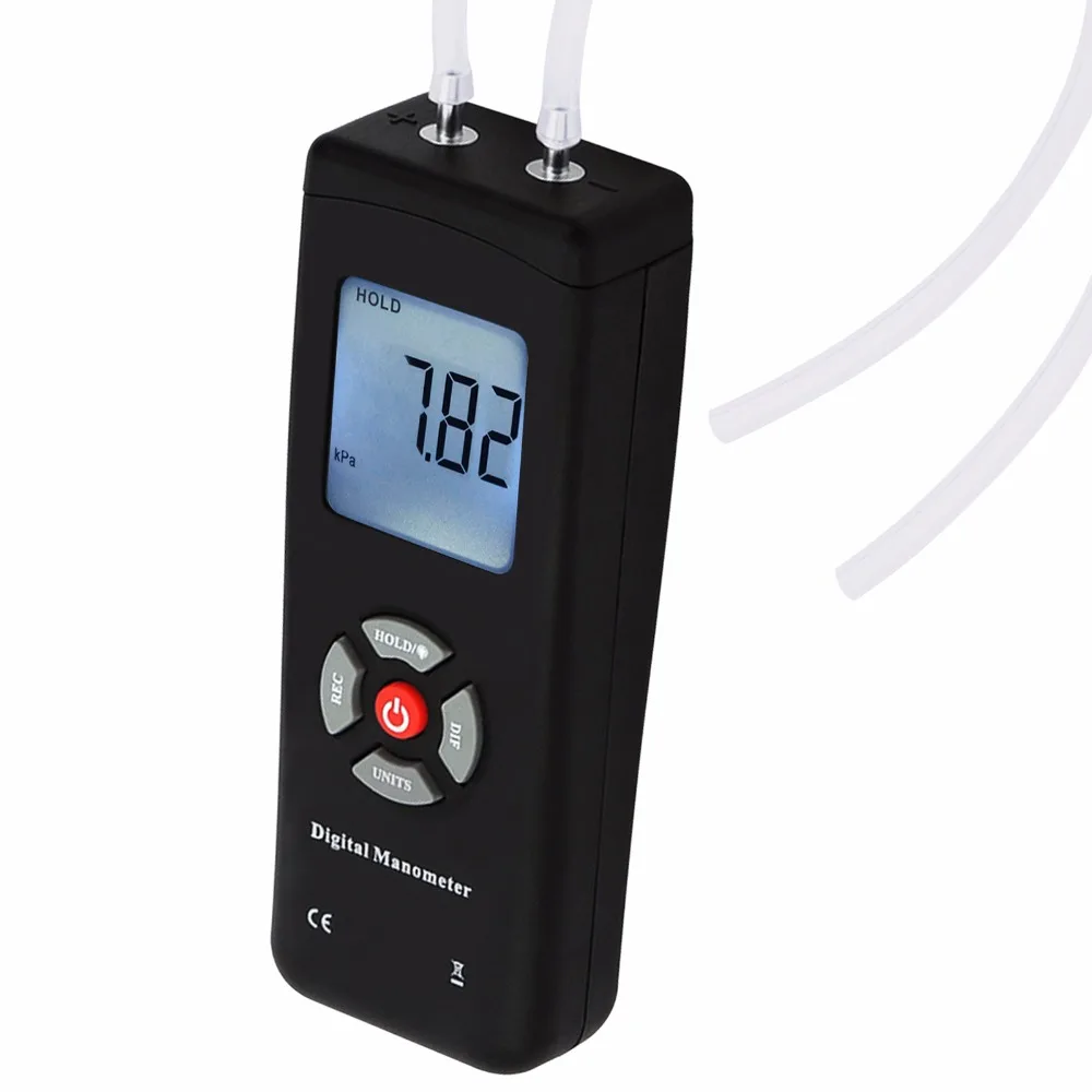 comprar HOMEM 45 manômetro Digital Portátil Handheld Medidor de Vácuo Medidor De Pressão De Gás com Backlight 11 unidades de Ar + 13.78kPa + 2PSI