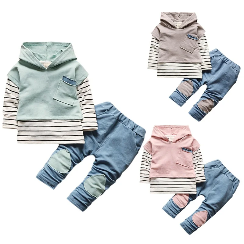 2017 Autumn New Pattern 3 Pieces Set Girl Children's Garment Baby Stripe T-Shirt Vest Camisole Wide Leg Pants Suit J2 |