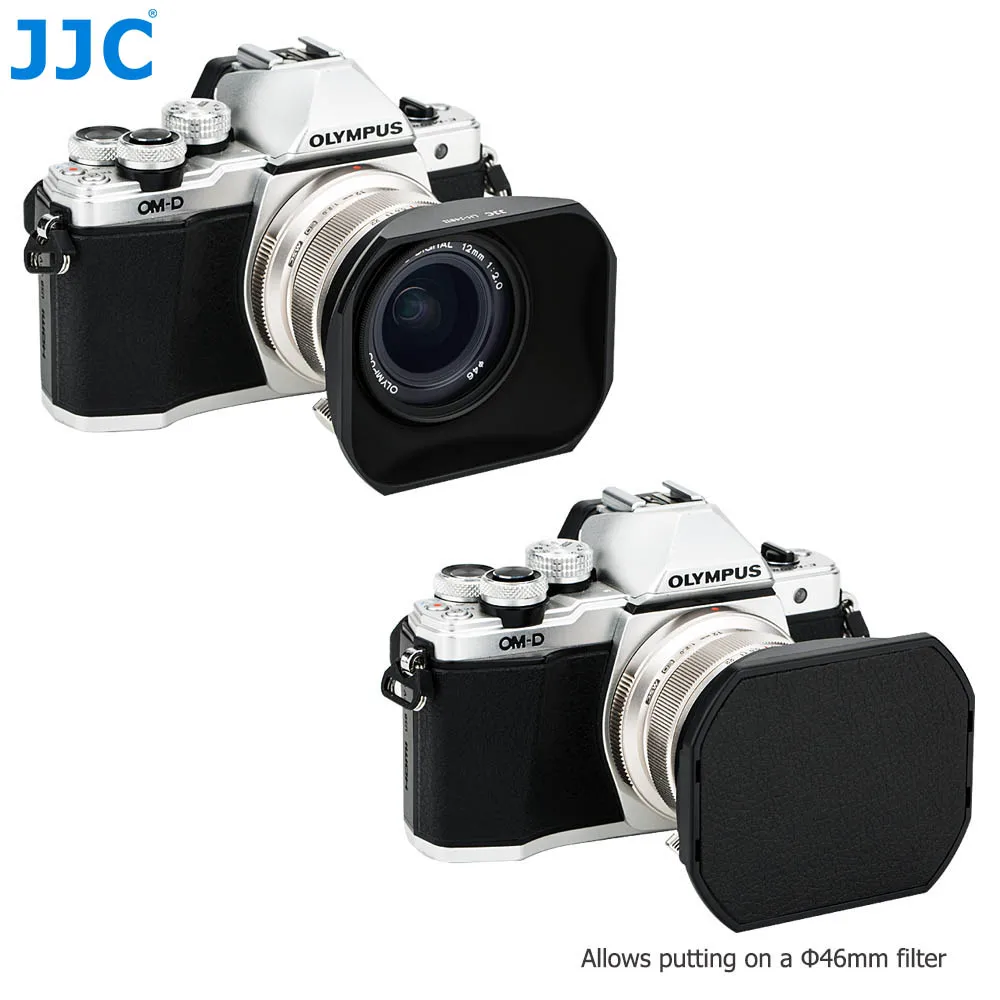 JJC LH-J48II камера Черная бленда объектива с колпачком для Olympus M. Zuiko Digital ED 12 мм f/2,0 объектив заменяет Olympus LH-48