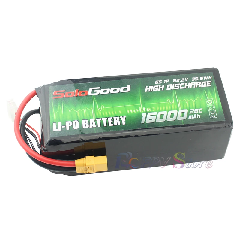 SoloGood 22000 16000 12000 MAH 22,2 V 6S литиевые батареи для авиационной модели большой емкости для защиты растений БПЛА