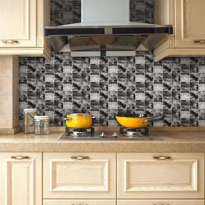 Waterproof Mosaic Aluminum Foil Self adhensive Anti Oil Kitchen