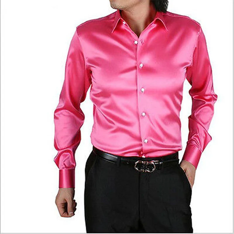 Rose Red Leisure Clothing Wedding Prom Emulation Silk Long Sleeve