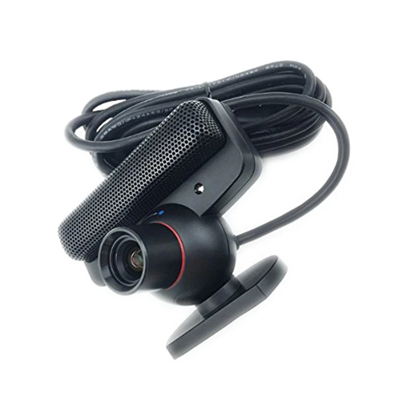 Игровая камера с датчиком движения для игровой станции 3 Zoom Games system Lens Ps3 Usb Move Motion Eye camera с микрофоном - Цвет: Black