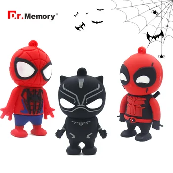 

Cartoon Sumer Heros Usb Flash Drive 64GB Black Panther 4GB 8GB 16GB 32GB Memory Stick 128GB Pen Drive Gift