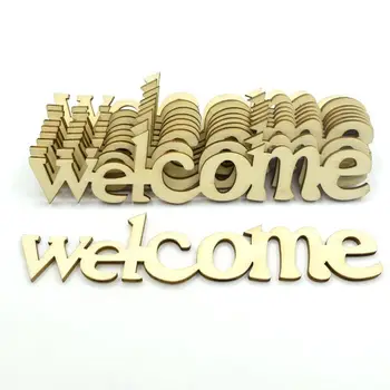 

10pcs Wedding Welcome Sign Wood Decals Name Sticker Rustic wineshop Decoration Vinyl Stickers for Board Personalised Decal