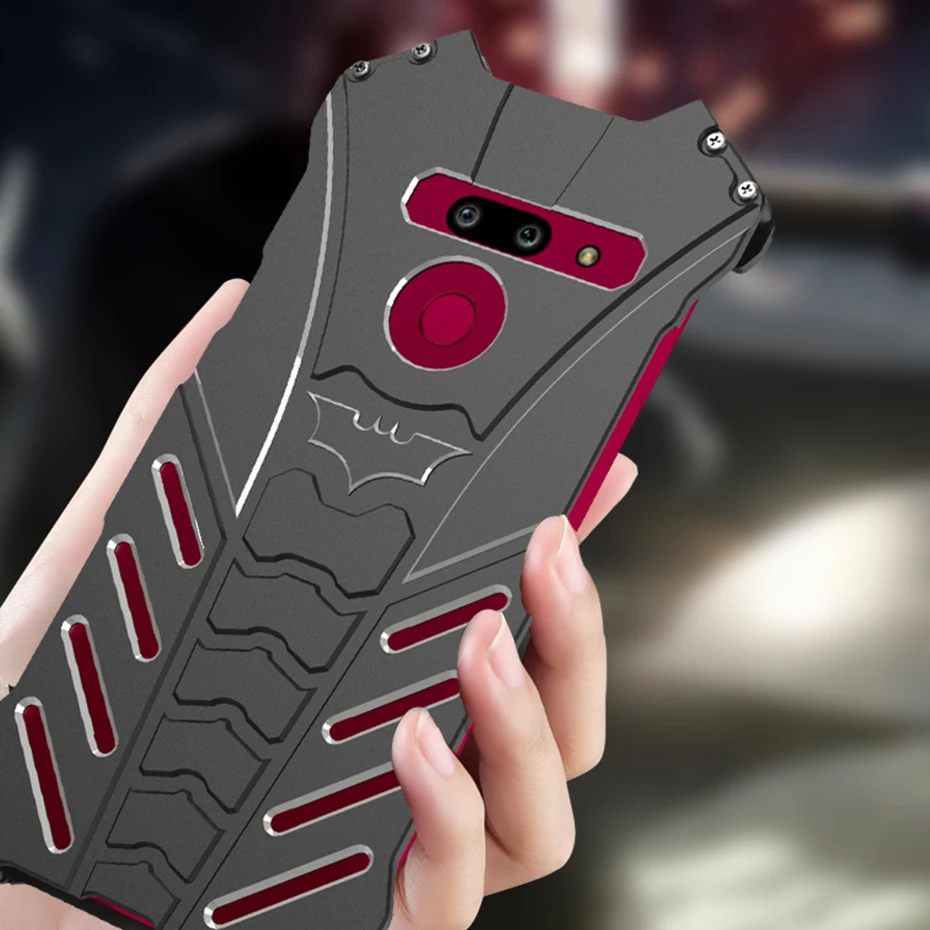 R just для Lg G8 Thinq Luxury Doom Heavy Duty Armor Metal Cnc Phone Shell For Противоударная задняя крышка с