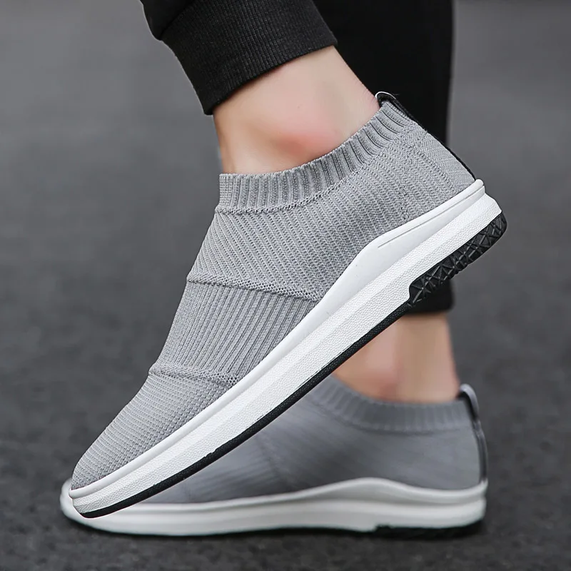 

Ultra Light Running Shoes Men Sock Sneakers Black/Grey Breathable Sport Jogging Shoes Male Trainers Zapatillas Hombre Deportiva