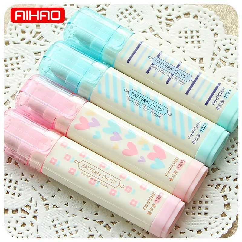 

AIHAO Student Kawaii Flower School Rubbers Cute Cartoon Stripe Pencil Erasers For Kids Novelty Gift Korean Stationery 1116