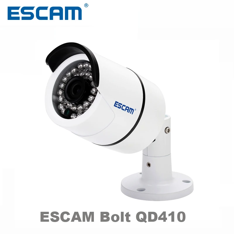 

ESCAM H.265 4MP Bolt QD410 IP66 waterproof outdoor IP bullet camera IR Night Vision Onvif Surveillance Security CCTV Camera