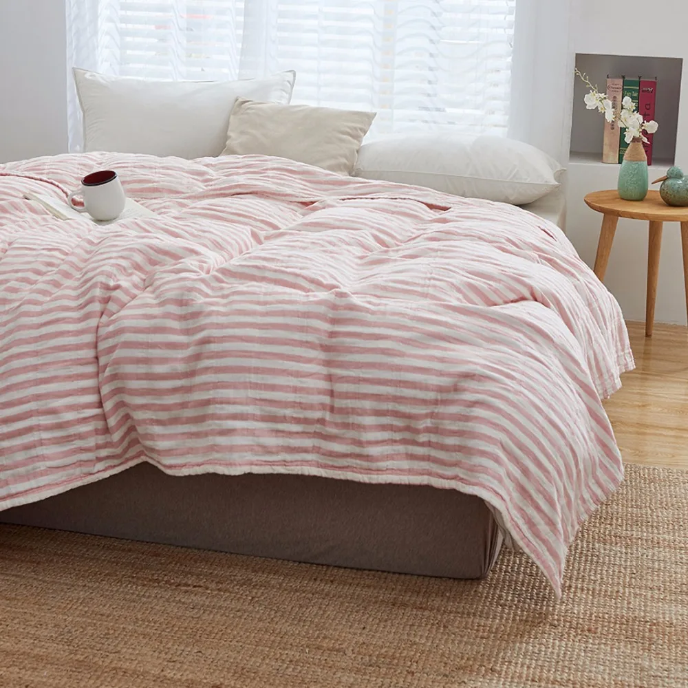 [ZETTA] модное 6-слойное трикотажное одеяло, мягкое хлопковое летнее покрывало на кровать, тонкое стеганое одеяло на кровать ztbn19002