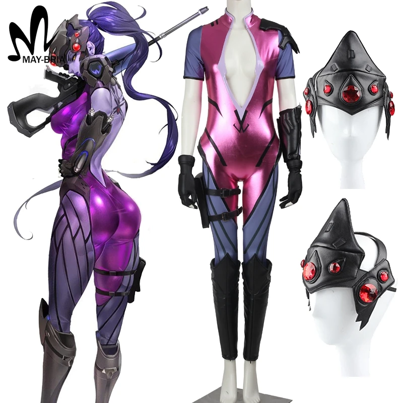 Hot Game OW Overwatch Widowmaker Cosplay Costume Jumpsuits Comic con Full set