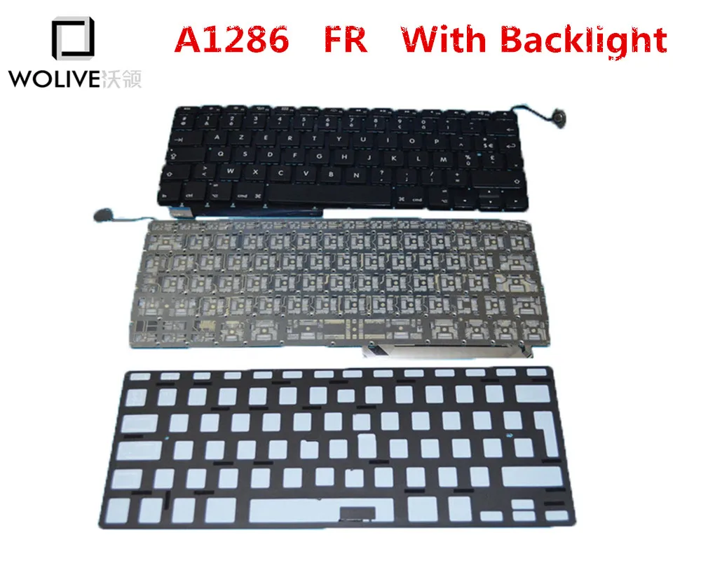 Genuine New A1286 FR Keyboard For font b Macbook b font Pro 15 2009 2012 Year