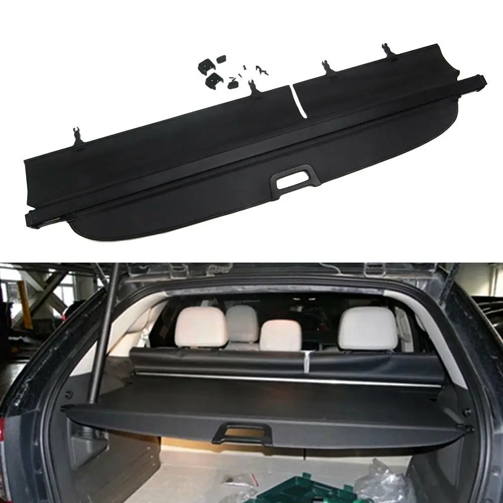 

For Old Ford Edge 2011-2013 High Configuration 1pc Rear Trunk Cargo Cover Retractable Privacy Shade Curtain Black Car Styling