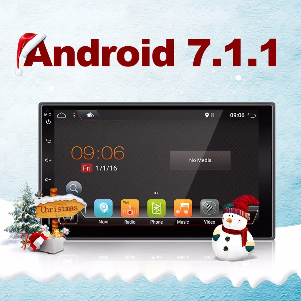 

Quad Core Universal 2 din Android 7.1 Car DVD player GPS+Wifi+Bluetooth+Radio ROM 16G +Capacitive Touch Screen+3G+car pc+audio