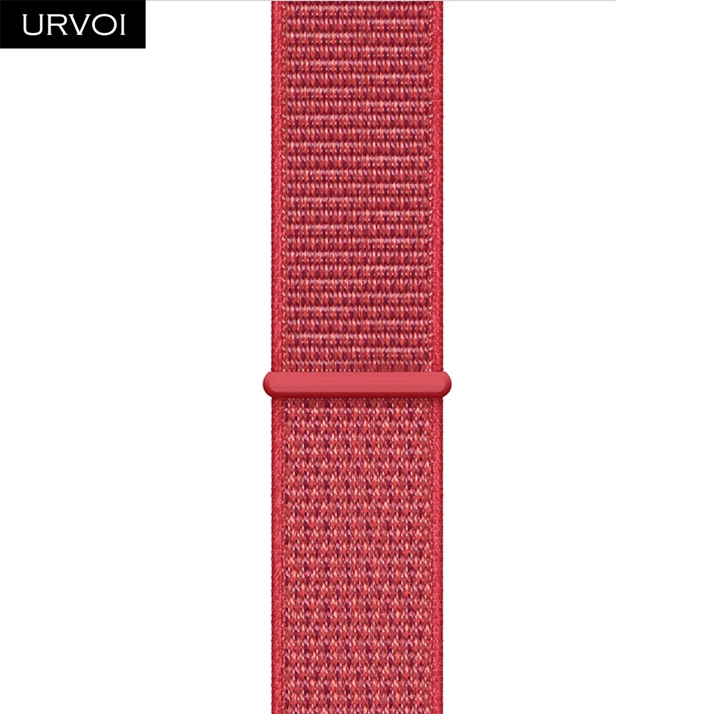 Red Спортивная петля URVOI для apple watch series 5 4 3 2 1 ремешок для iWatch band для NIKE+ двухслойный светоотражающий крючок и петля - Цвет ремешка: Red