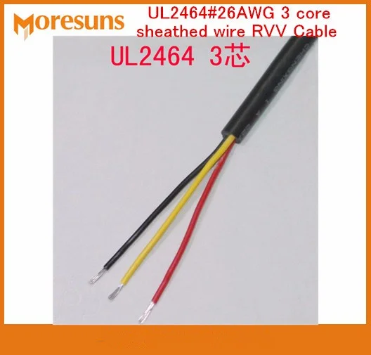 Бесплатная Доставка компанией DHL/EMS 200 м/roll ul2464 # 26AWG 3 основных обшитый провода РВВ сигнальный кабель провод /7/0.14 полуженное Медь провода