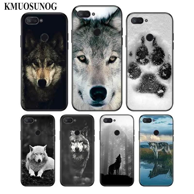 

Black Silicone Cover Cool Black Wolf Print for Xiaomi Redmi Note 8 7 6 5 4X 4 K20 Pro 7A 6A 6 S2 5A Plus Phone Case