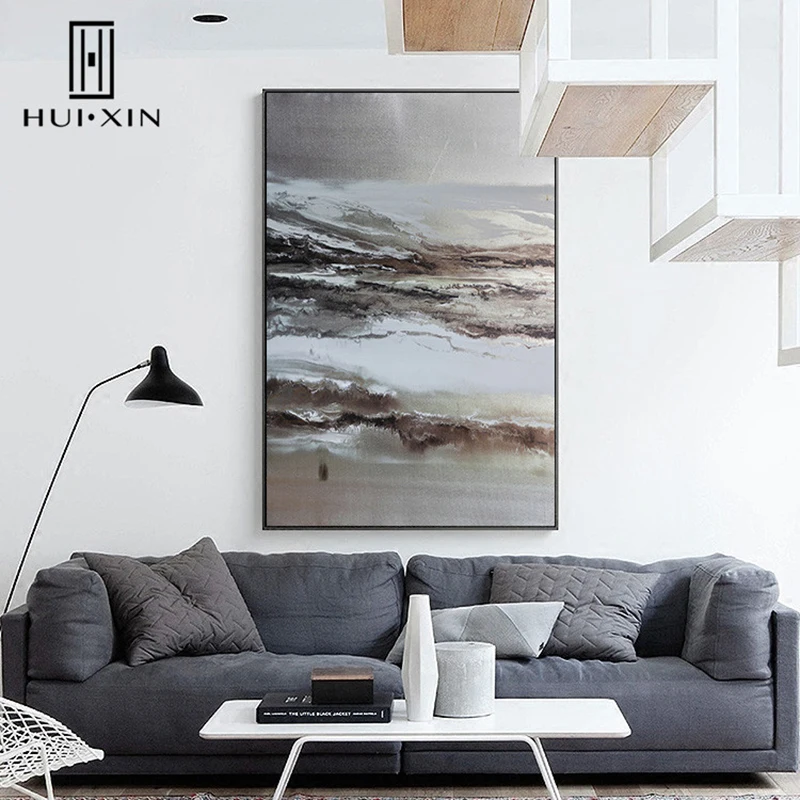 

Single Landscape Painting Spectacular View of Vast Ocean Artistic Color Design Unique Modern Mural Decor HD Oil Canvas Printing