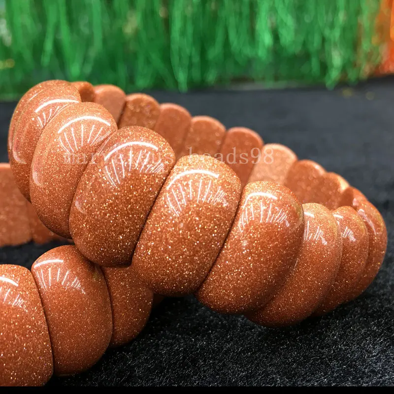 Женский и мужской браслет с голубым песком Obsidian Aventurine Jaspe Flourite Crystal золотой камень