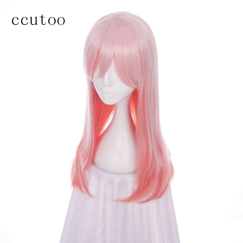 Ccutoo 60 см Розовый Ombre вьющиеся длинные Sonico синтетические парики Высокая температура Косплей парики карнавальный костюм парики волос - Цвет: Омбре