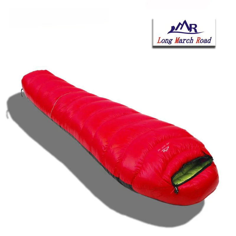 Branco para Baixo Ultraleve à Prova Bolsa de Dormir Bolsa de Couchage Estilo Múmia Ganso Enchimento Dlágua Pode Ser Emendado Slaapzak Lmr 1500g 11 Cheap Sacos de dormir