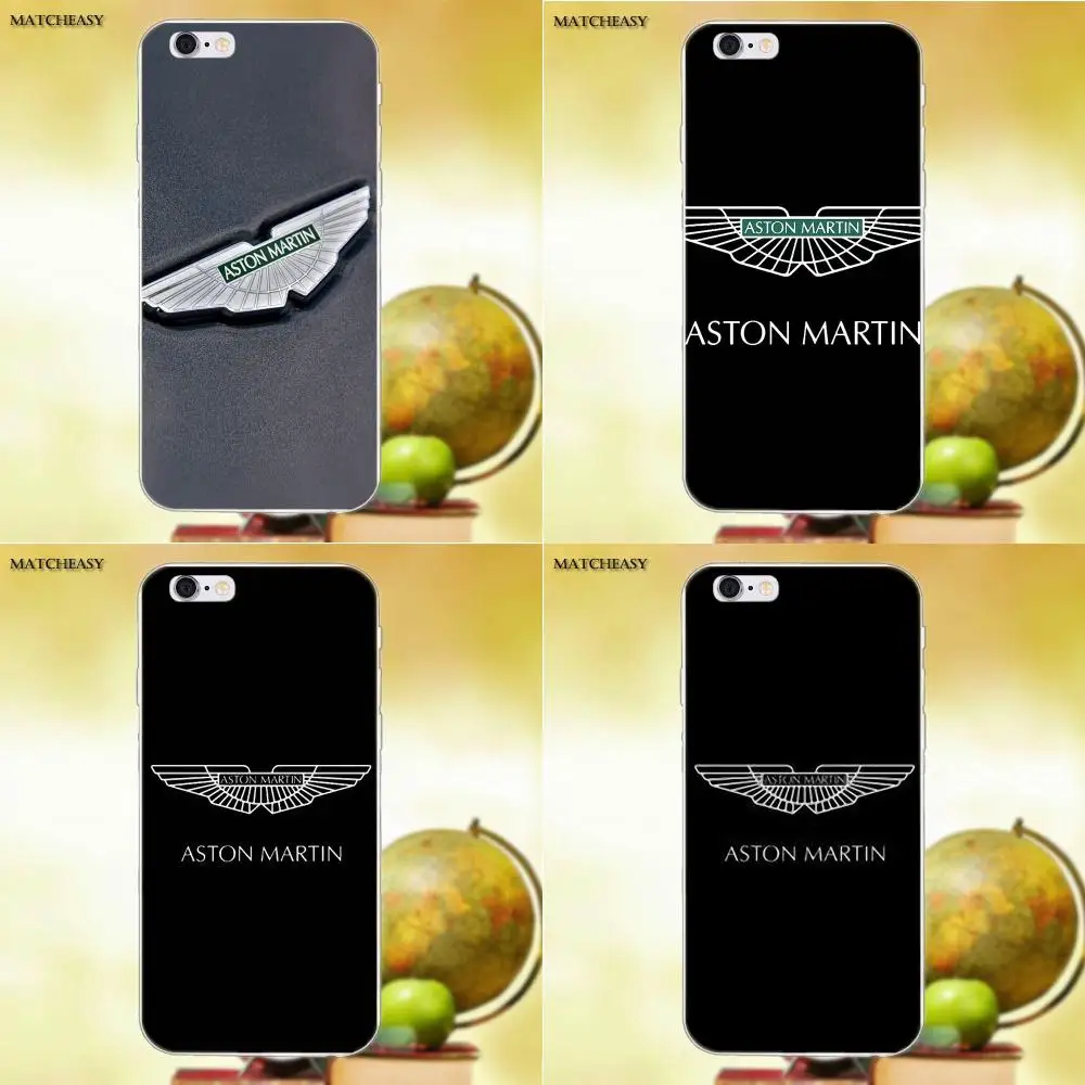 

Car Aston Martin Logo For Apple iPhone X XS Max XR 4 4S 5 5C SE 6 6S 7 8 Plus X Soft TPU Fashion Cell Case