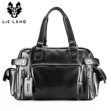 LIELANG кожаные сумки деловые мужские дизайнерские сумки через плечо мужские дорожные сумки 15 дюймов портфель для ноутбука сумка
