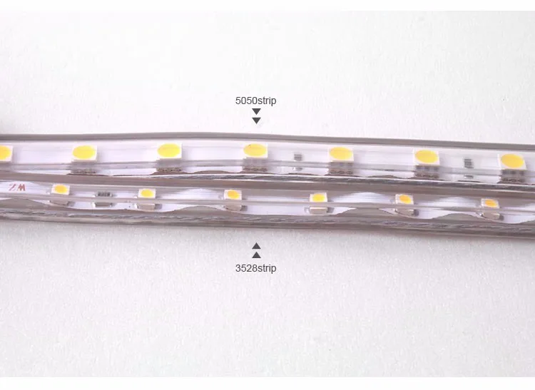 Водонепроницаемый SMD 5050 AC220V 1 м 2 м 3 м 5 м 6 м 8 м 9 м 10 м 15 м 25 м Светодиодные полосы 5050 220 В свет с ЕС Power Plug