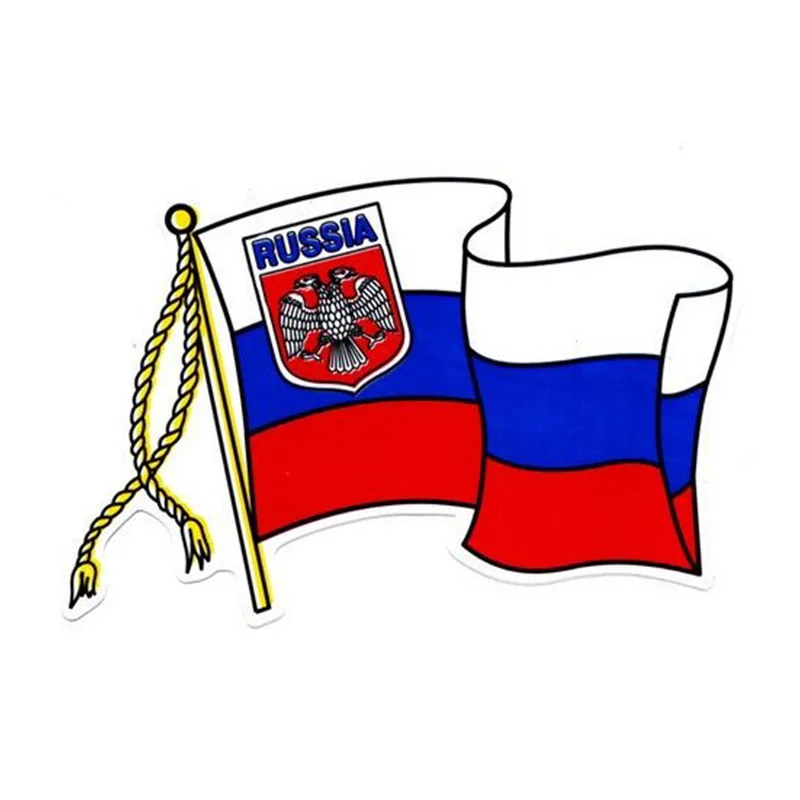 Наклейка для автомобиля с российским флагом 3D ПВХ пленка авто новый дизайн