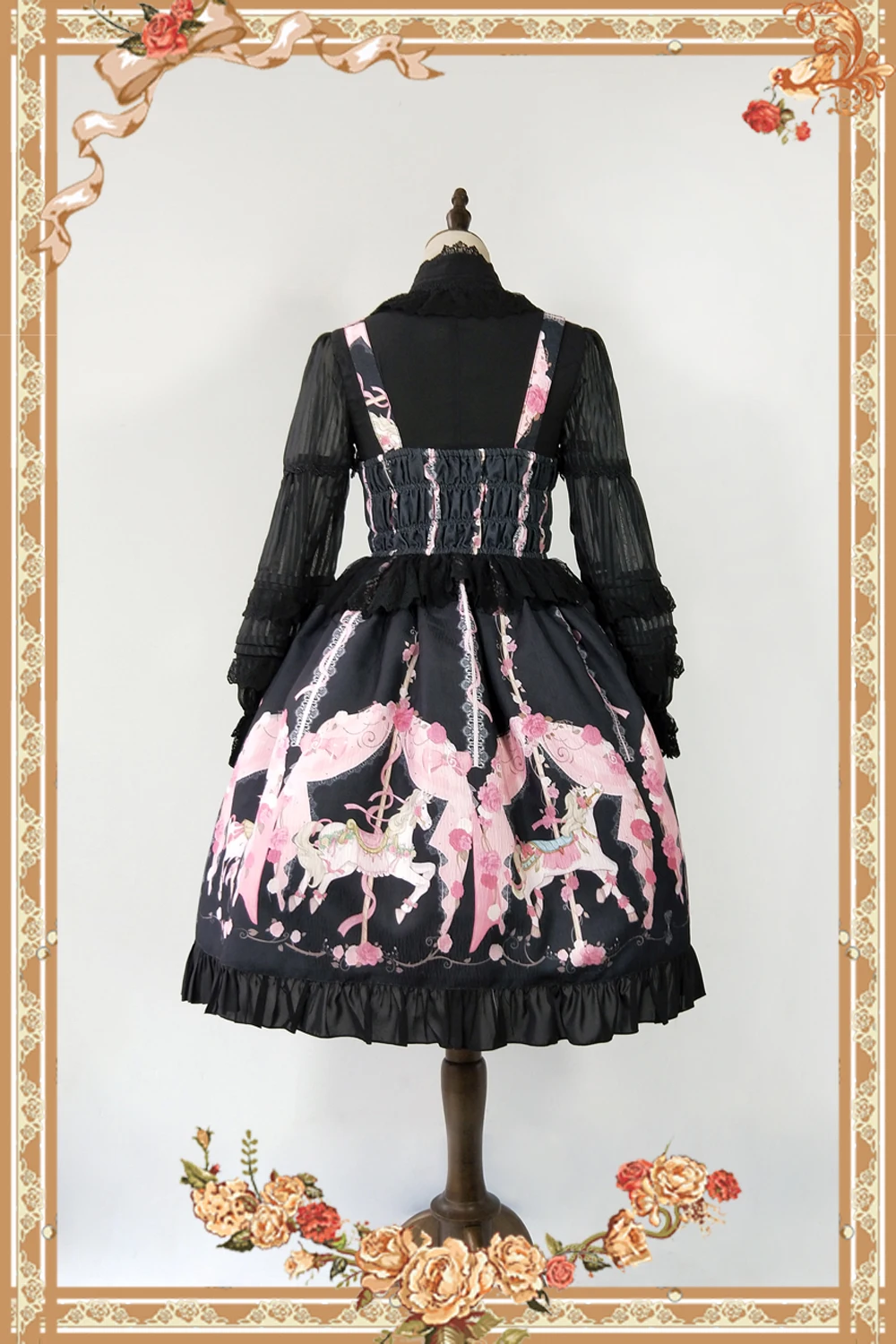 Повседневное платье в стиле Лолита с принтом карусели для бега от Infanta