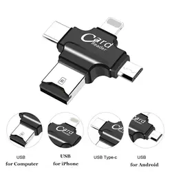 3 в 1 USB2.0 картридер OTG флэш-накопитель 16 ГБ 32 ГБ все в одном Card Reader для Тип c/Android/компьютер/Ноутбуки Бесплатная доставка