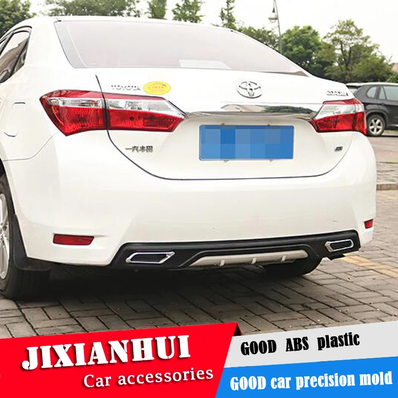 

For Corolla Body kit spoiler 2014-2016 For Toyota Corolla ABS Rear lip rear spoiler front Bumper Diffuser Bumpers Protector