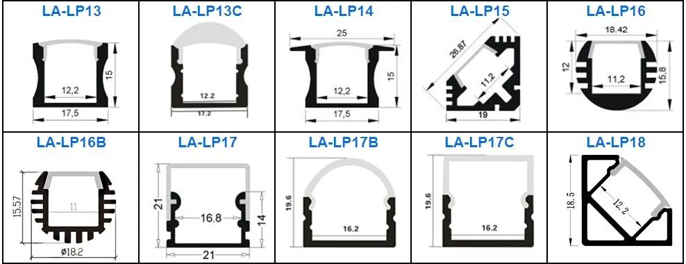 10pcs 1m length aluminium led profile corner profile excellent