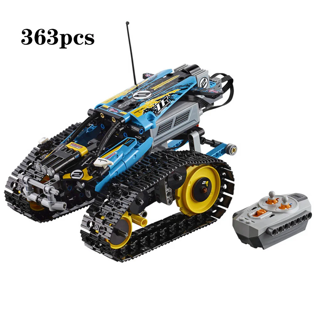 

2019 Remote-Controlled Stunt Racer The RC Tank Tracked Racer Building Blocks Compatible legoerg Technic 42095 Toy Kids Gift
