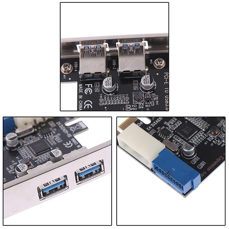 PCI 1 шт. Экспресс USB 3 0 2 порта Фронтальная панель с адаптером для карт управления 4