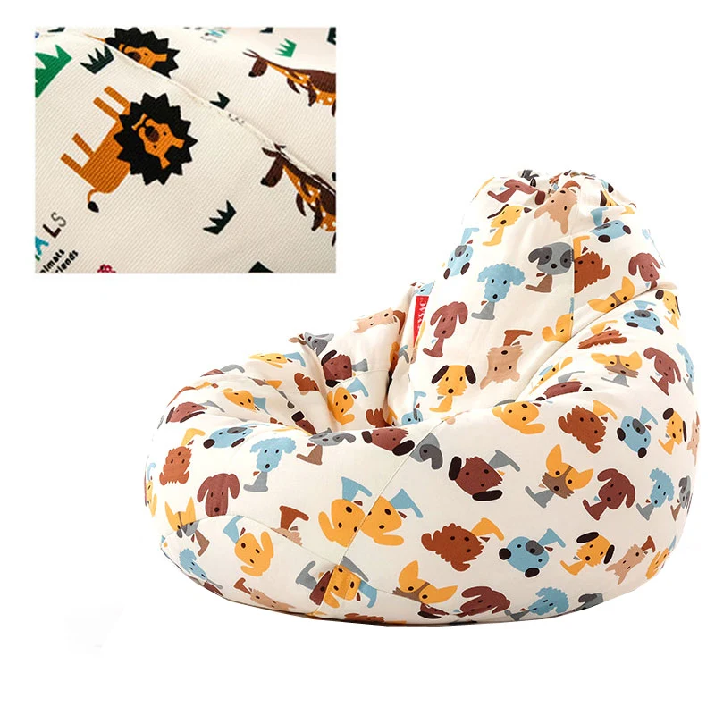 Small Cute Animal Bean Bag Lounger Sofa Cover Chairs Without Filler For Kids Indoor Couch Cover for Living Room Small Cute Animal Bean Bag Lounger Sofa Cover Chairs Without Filler For Kids Indoor Couch Cover for Living Room