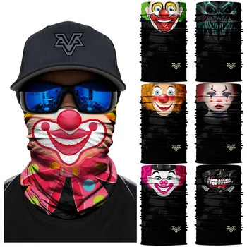 

Halloween Hoody Stylish Joker Magic Scarf Skull Mask Cycling Hiking Ski Anime Headwear Neck Gaiter Bandanas Seamless Balaclava