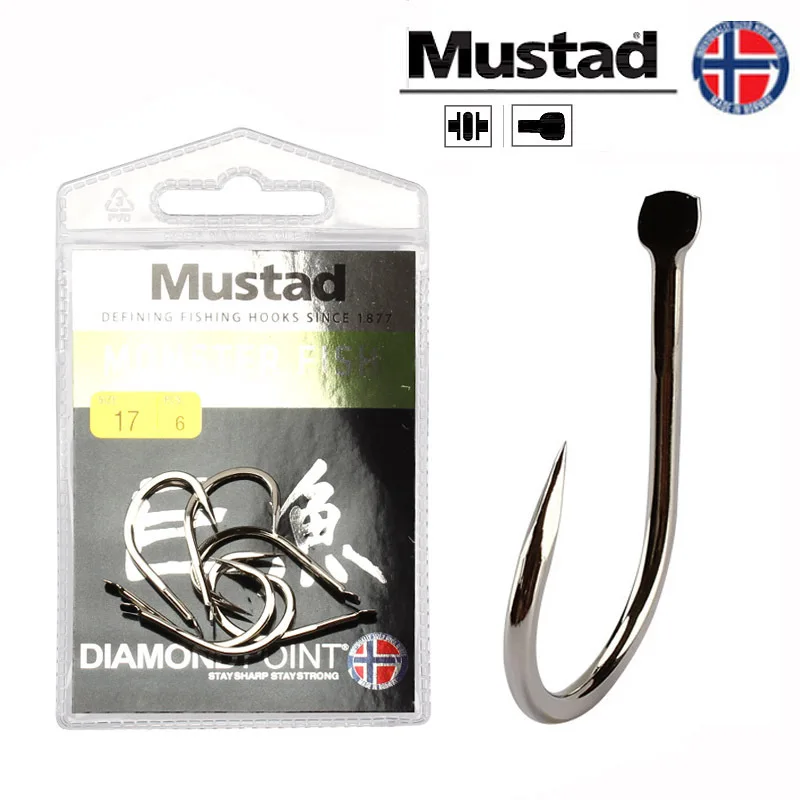 Рыболовные крючки Mustad 13103NP для ловли карпа рыболовные с зазубринами океанских
