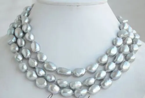 

ddh001574 gorgeous 12-13mm Australian south sea gray pearl necklace 48inch