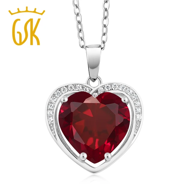 GemStoneKing 925 Sterling Silver Gemstone Jewelry 4.25 Cttw Heart Shape