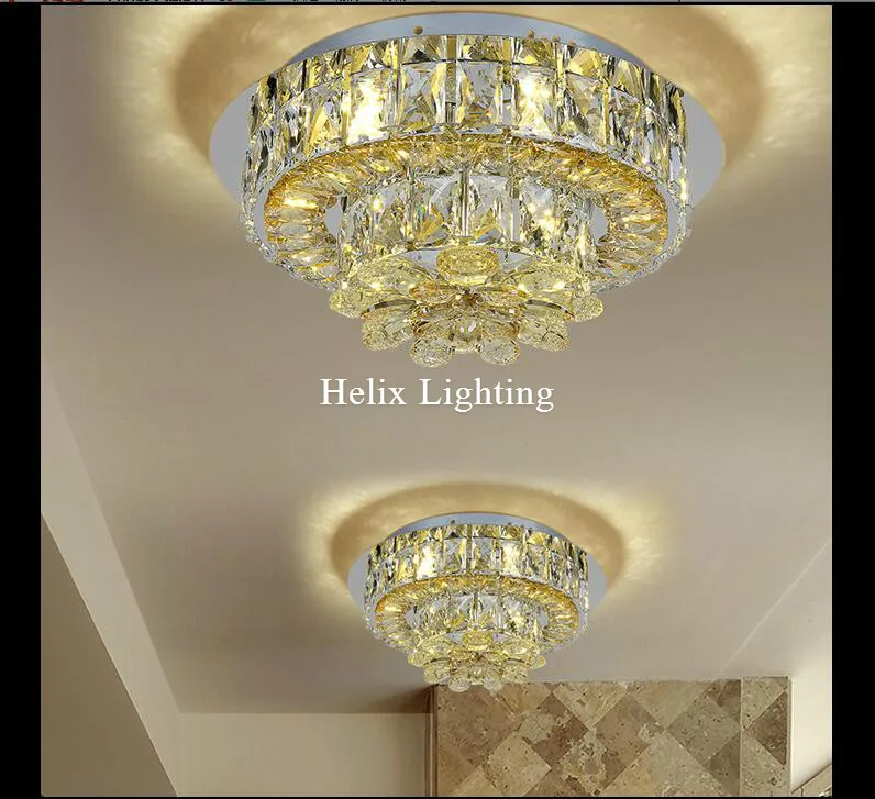 Современные D380mm D27W СВЕТОДИОДНЫЕ Потолочные Светильники Crystal Light AC 90-260 В