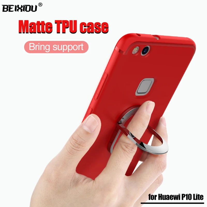 

Magnetic Ring Bracket Case for Huawei P10 Lite Silicone+Car ring bracket case cover for Huawei P10 Lite Protective Back Cover