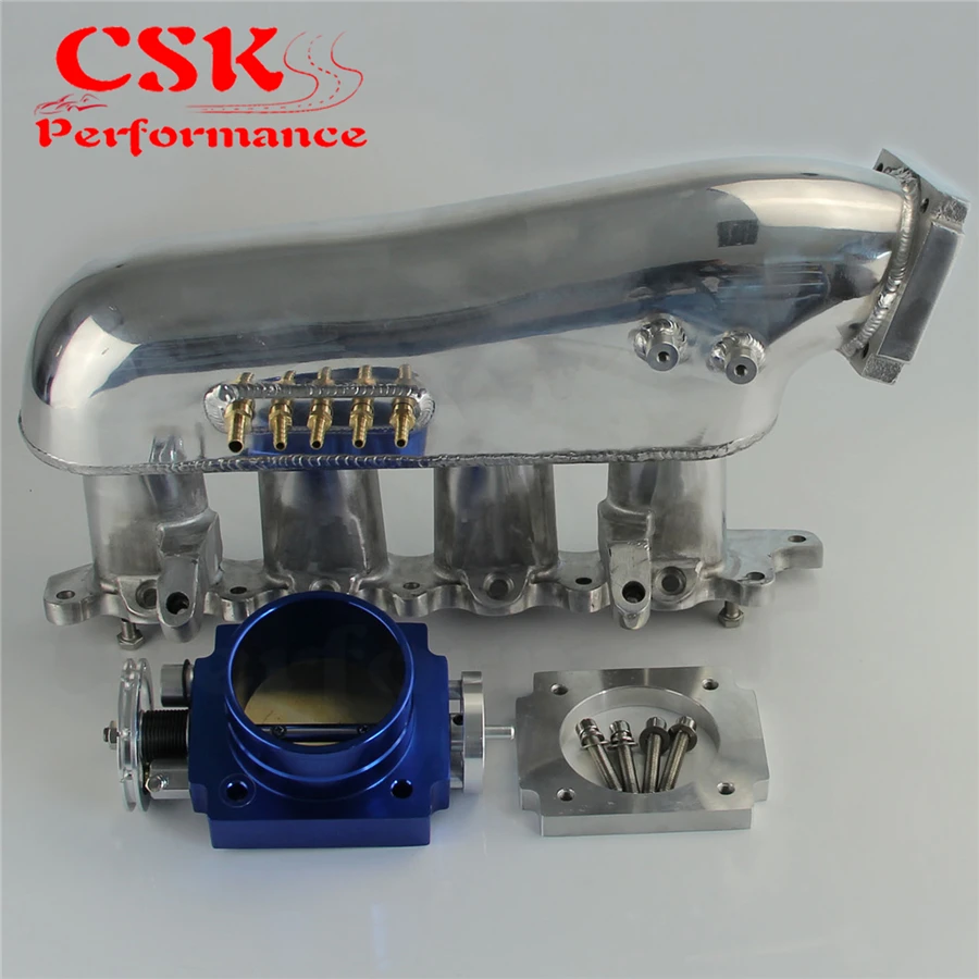 Intake Manifold+ Universal 80mm Throttle Body For Lancer Evolution 4G63